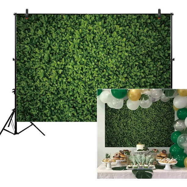 AIIKES 7X5FT Green Floral Leaves Backdrop Still Life Grass Leaf Pictures Background Summer Spring Jungle Party Home Decor Outdoorsy Theme Shoot Props Drop 11-886